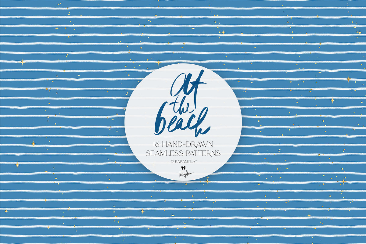 Vintage Beach Nautical Patterns, a Pattern Graphic by KaramfilaS (Photo 10 of 19)