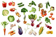 Vegetable Clipart Set, a Food Illustration by IrynaPanashii (Thumbnail 2 of 12)