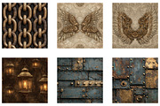 Steampunk Digital Papers, a Pattern Graphic by CreationArt (Thumbnail 3 of 7)