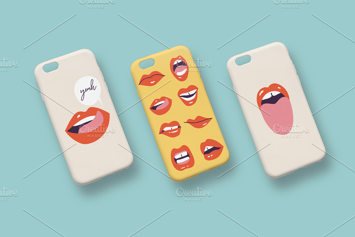Female lips, a Texture Illustration by oxygen_8 (Photo 6 of 7)