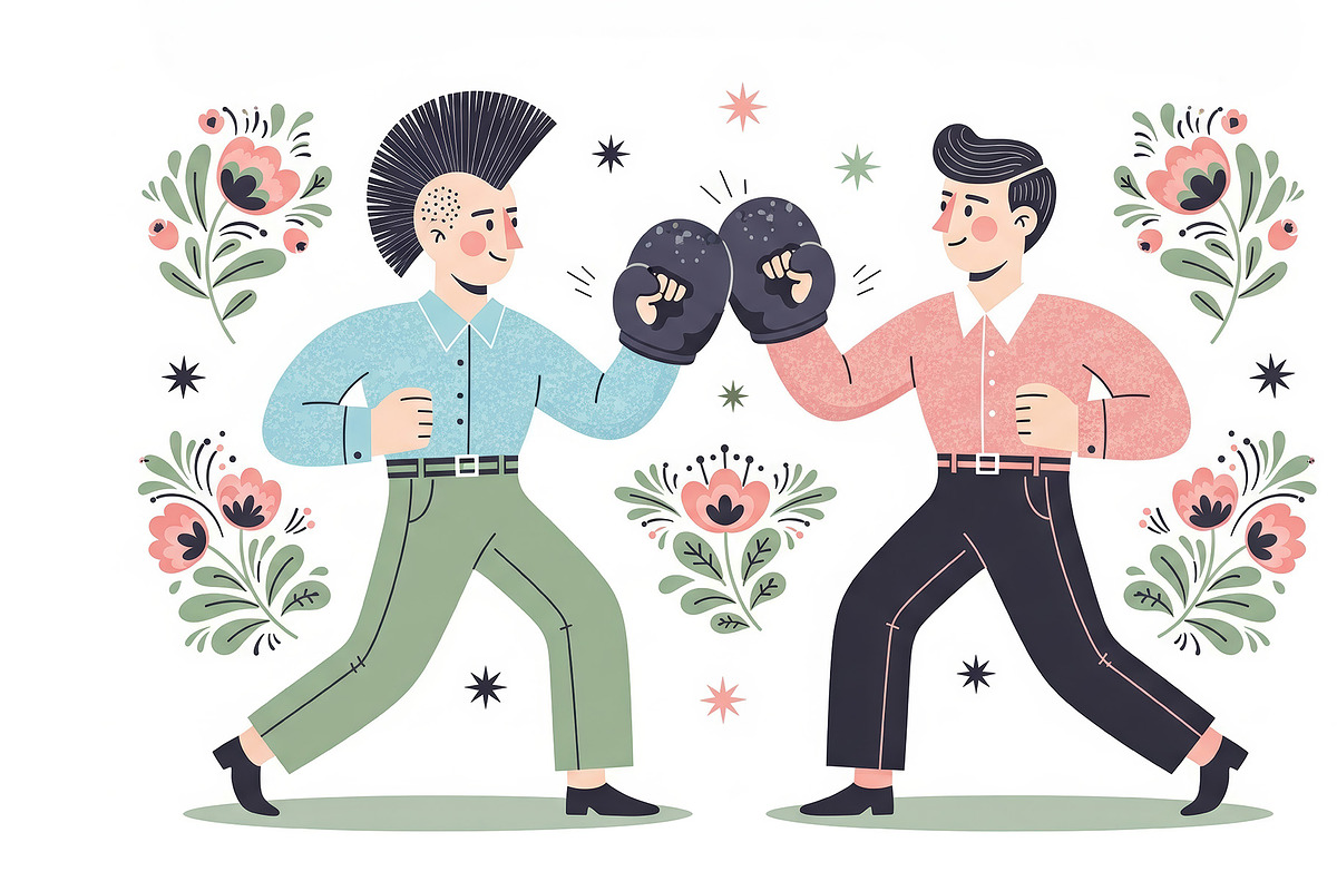 Vintage Floral Character, a Person Illustration by StockVerse Creative (Photo 7 of 7)