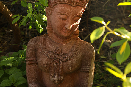 Asian statue city park in sunny spring day, a Nature Photo by AtlasStudio
