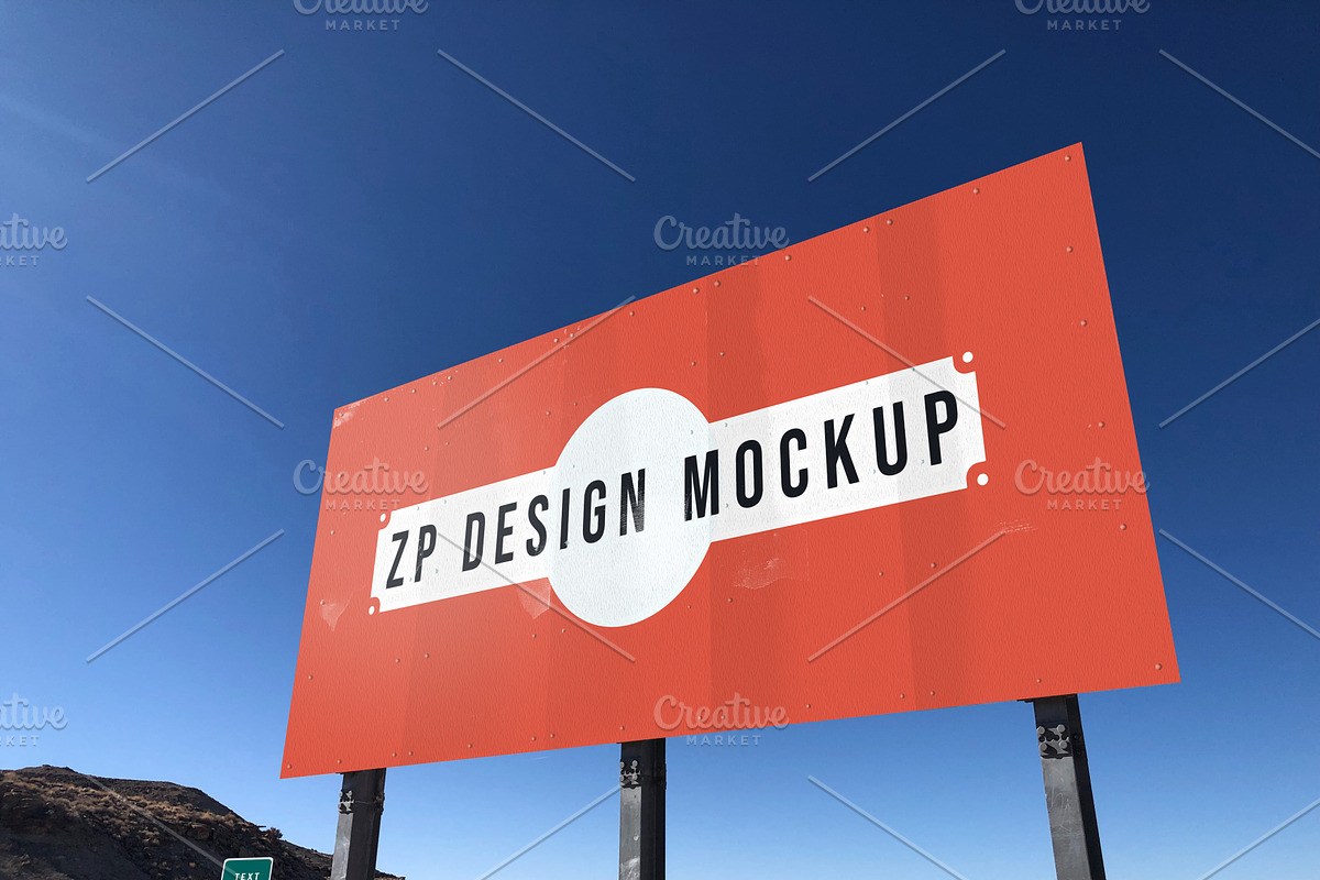 Roadside Hoarding Board Mockup PSD, an Advertising Mockup by ZP Design (Photo 1 of 4)