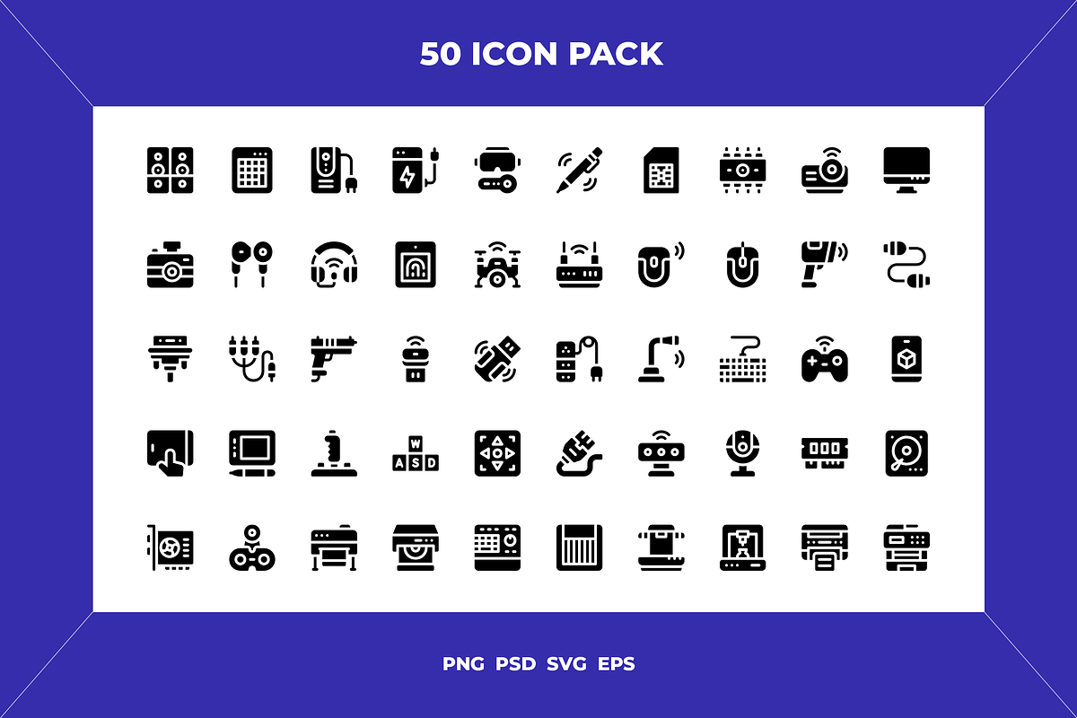 50 Computer peripherals icons, an Icon by Wencory (Photo 1 of 2)