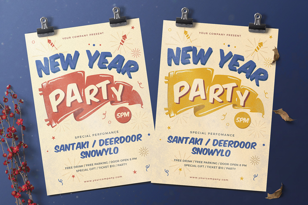 New Year Party Flyer, a Flyer Template by Tokosatsu (Photo 1 of 4)