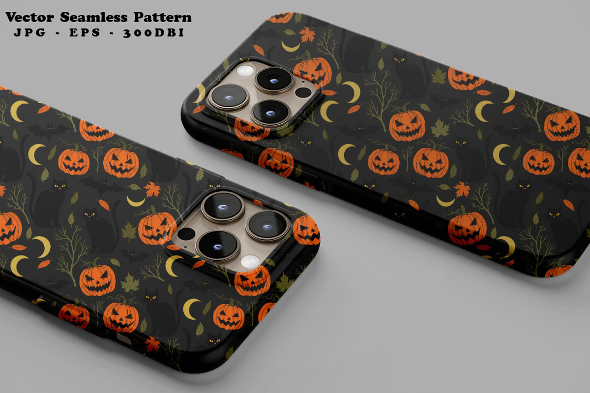 Cute Halloween Seamless Vector, a Pattern Graphic by one-touch (Photo 3 of 10)