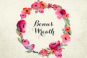 Watercolor Flower Blossoms Clipart, an Illustration by Emerald & Ivy Studios (Thumbnail 3 of 4)