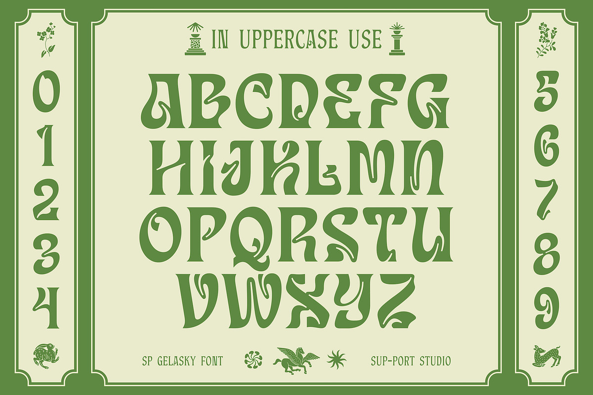 SP GELASKY Psychedelic Font, a Serif Font by Sup.Port Studio (Photo 5 of 16)