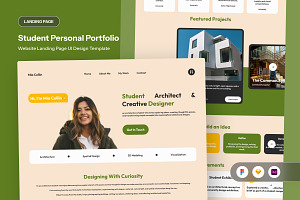 Mia Student Portfolio Landing Page, an App Template by twinstd