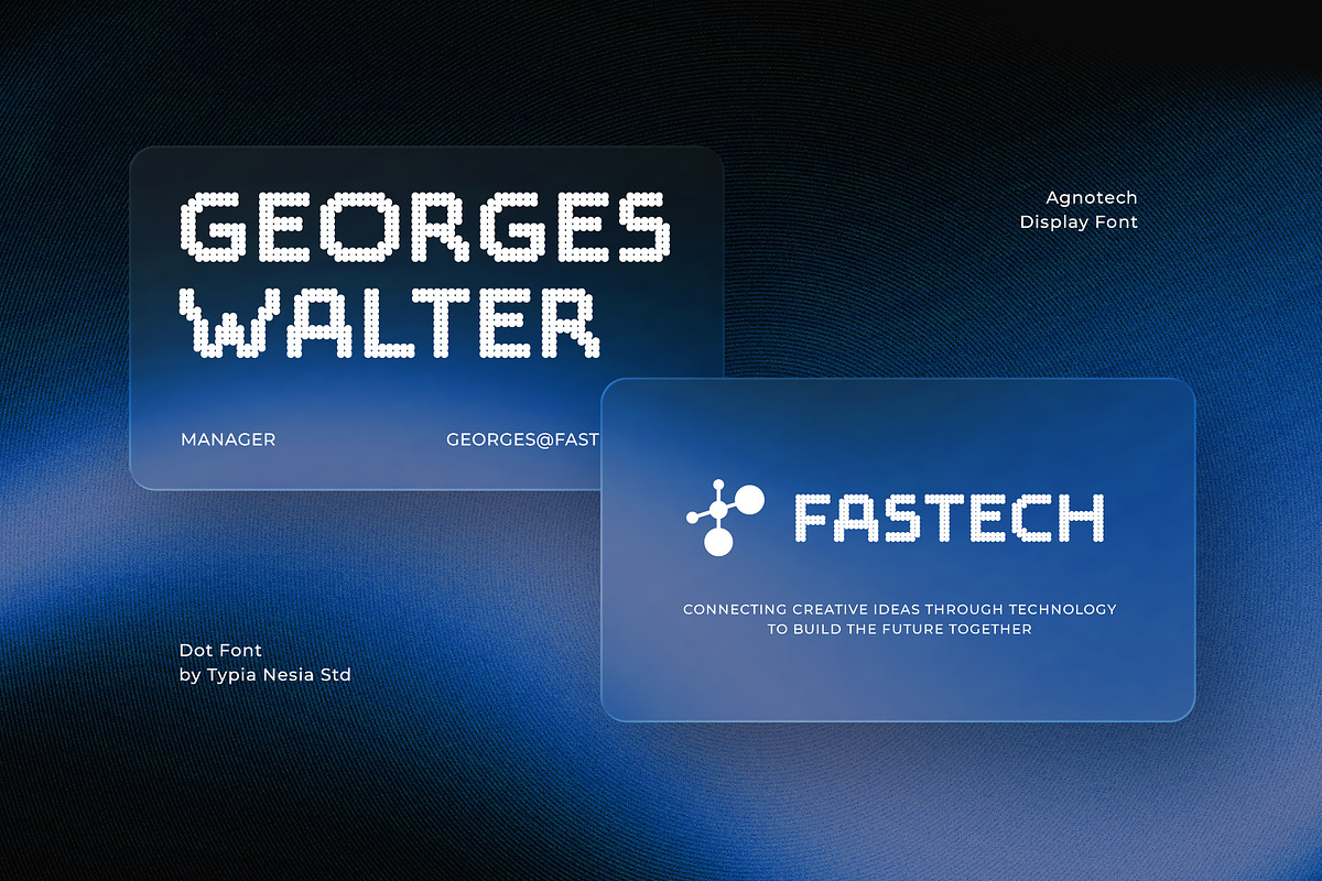 Agnotech - Futuristic Dot Pixel Sans, a Sans Serif Font by Typia Nesia (Photo 8 of 12)
