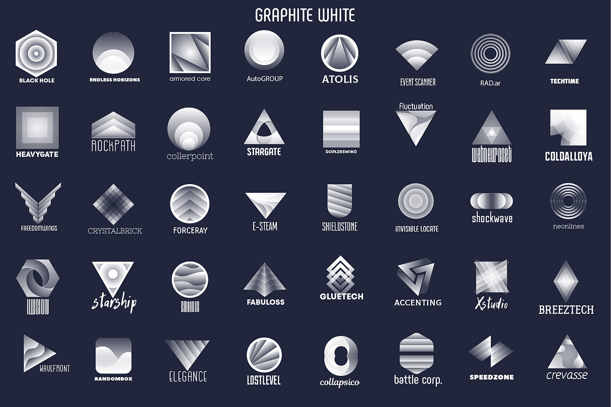 40 Gradient Logos, a Branding & Logo Template by airunreal (Photo 7 of 26)