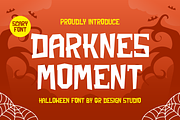 Darknes Moment - Halloween Fonts, a Handwritten Font by QR Design Studio (Thumbnail 1 of 6)