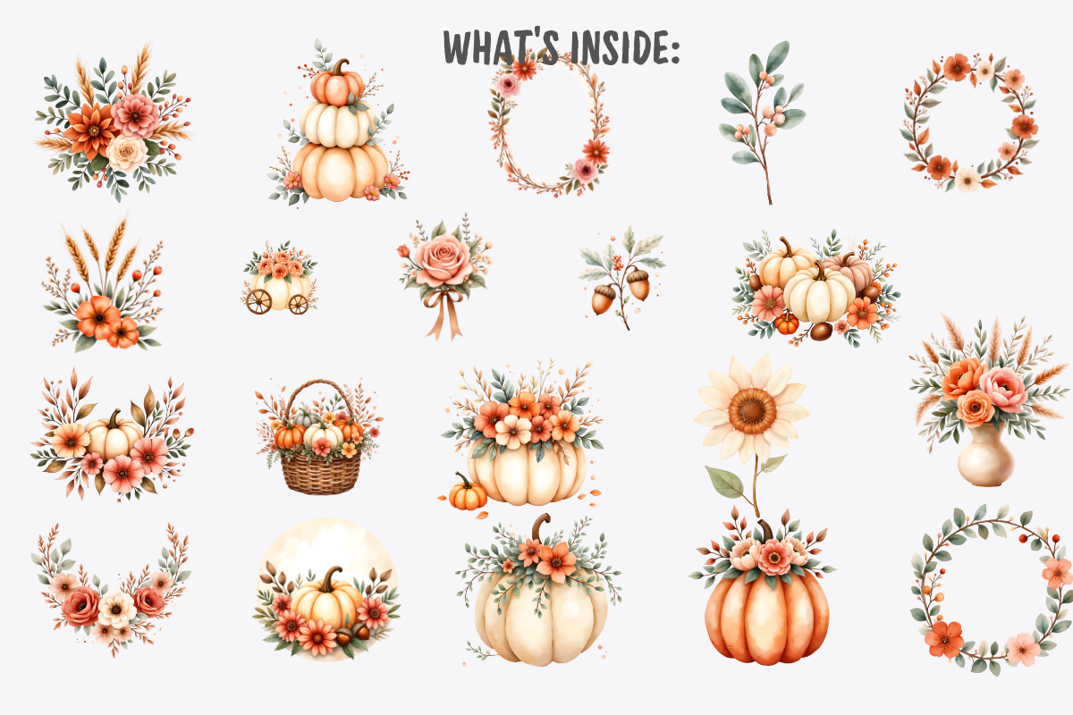 Cozy Autumn Botanical Clipart Set, a Decorative Illustration by Anca Digital Vibe (Photo 2 of 12)