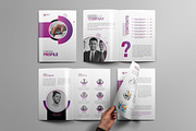 Creative Bifold Company Profile, a Brochure Template by VectStock (Thumbnail 1 of 6)
