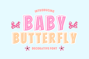 Baby Butterfly - Decorative Font, a Font by KiddoGlyphs Studio