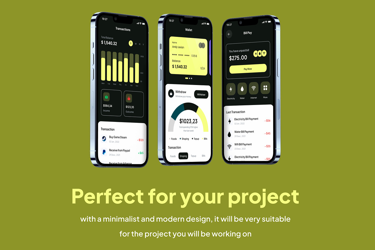Ngopay - Wallet Apps UI Kits, an UI Kit Template by Minialis (Photo 4 of 6)