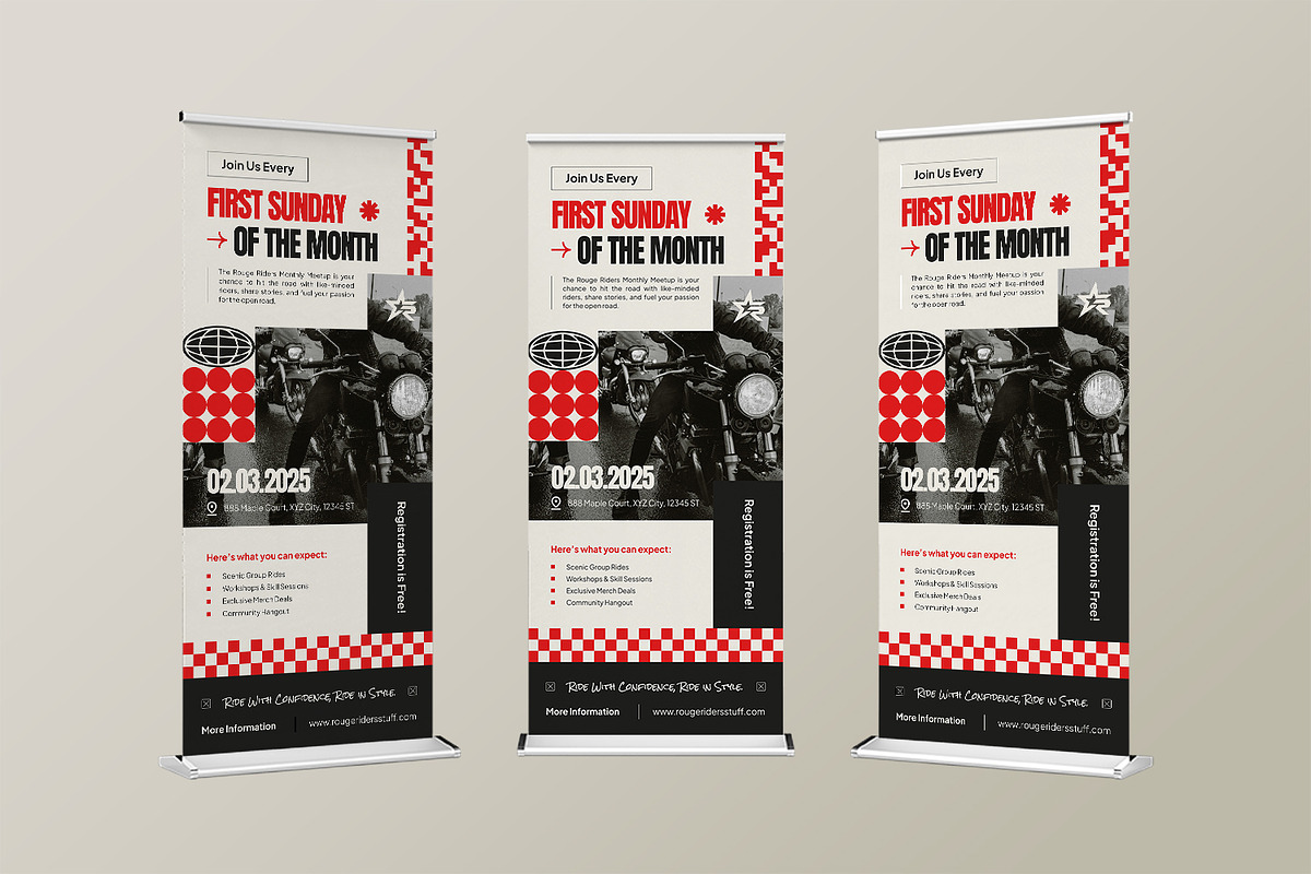 Rouge Riders - Roll Up Banner, a Print Template by StreaksideStd (Photo 2 of 3)