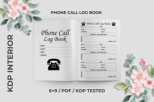 Phone Call Log Book - KDP Interior