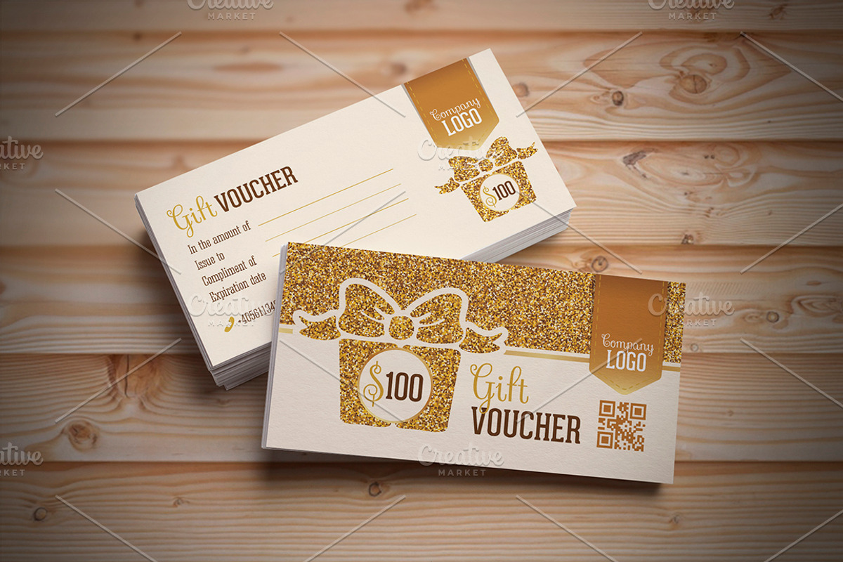 Gift Voucher template, a Card Template by Vector beauty (Photo 1 of 2)