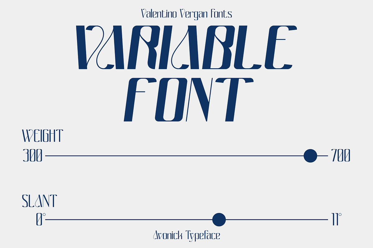 Avonick - Variable Font Family, a Sans Serif Font by Valentino Vergan (Photo 9 of 11)