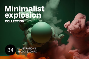Minimalist explosion. 34 images, a Decorative Illustration by Handmadefont
