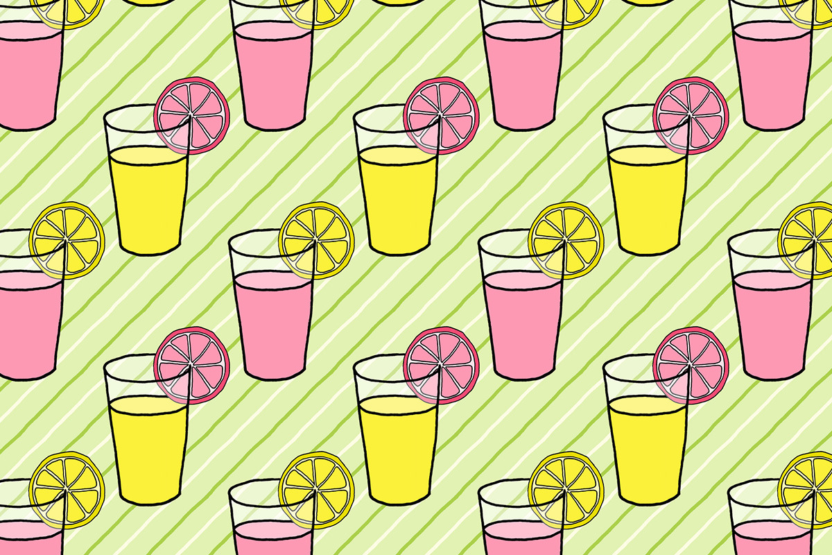 Pink Lemonade Seamless Patterns, a Pattern Graphic by Northern Whimsy ...