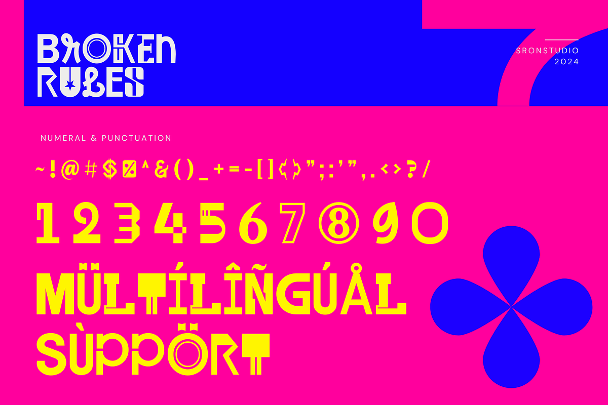Broken Rules - Anti Design Font, a Symbol Font by Sronstudio (Photo 12 of 12)