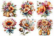Whimsical Birthday Flowers Clipart, an Illustration by Daily.Designs (Thumbnail 4 of 8)