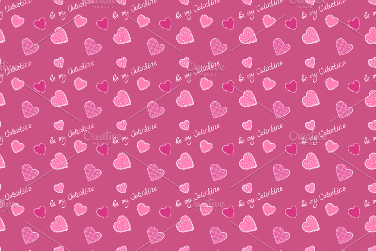 4 seamless Valentine's day patterns preview 3