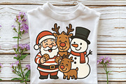 Santa Claus & Snowman Cookies PNG, an Illustration by CraftArtStudio (Thumbnail 2 of 4)