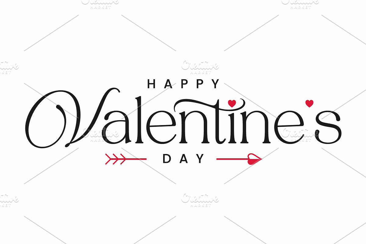 Happy Valentines Day Love Day Banner, an Illustration by PushLogo