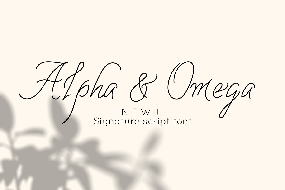 Alpha & Omega signature script font