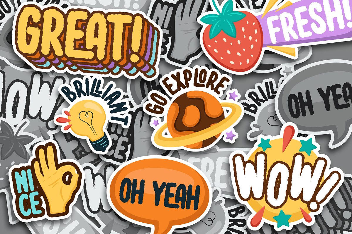 Scream Explode, a Symbol Font by Ditatype (Photo 5 of 9)