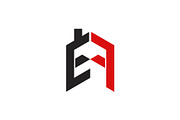 Letter EF Home Logo Design, a Branding & Logo Template by Salman Shop (Thumbnail 1 of 4)