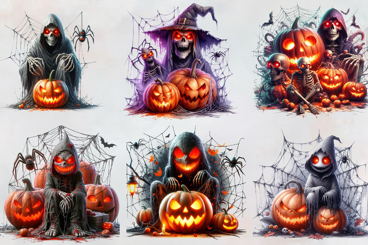 Halloween Horror Scary Clipart, a Work Illustration by Craft Nest (Photo 3 of 4)