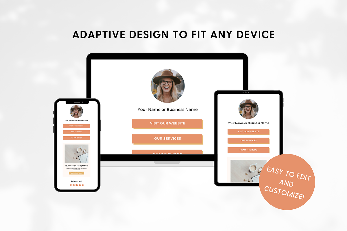 Instagram Link In Bio Canva Template, a Landing Page Template by The Template Lounge (Photo 4 of 5)