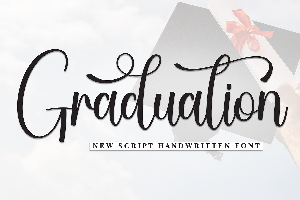 Graduation | Script Font, a Handwritten Font by Scratchones (Photo 1 of 9)