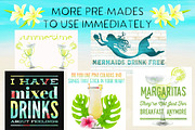 Tropical Cocktails & Flower Set, a Food Illustration by Little Bunny Sunshine (Thumbnail 7 of 9)