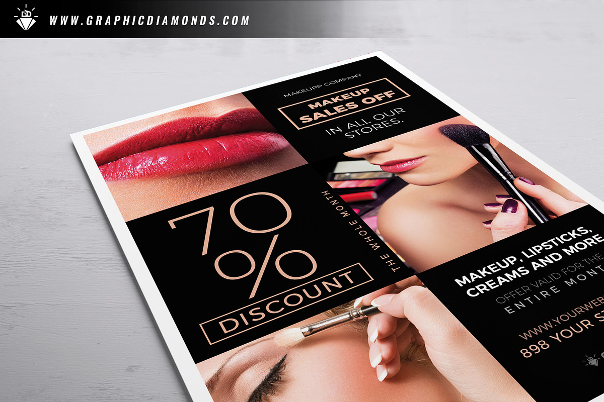 Cosmetics Sales Flyer Template, a Flyer Template by GraphicDiamonds (Photo 5 of 6)