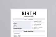 Birth Preferences Plan Template, a Stationery Template by MightyDesign (Thumbnail 2 of 8)