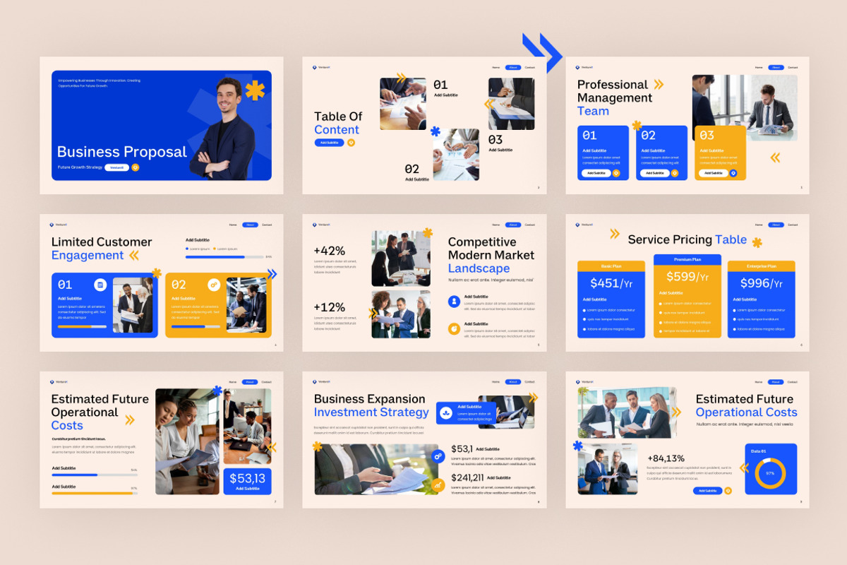 Business Proposal PowerPoint, a Presentation Template by Loin Studio (Photo 3 of 4)
