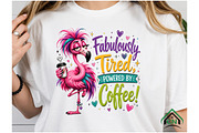 Fabulously Tired Coffee Flamingo PNG, a Seasonal Illustration by Craft Nest (Thumbnail 4 of 5)