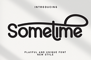 Sometime | Script Font, a Script Font by Scratchones (Thumbnail 1 of 9)