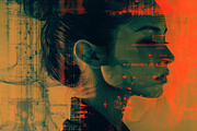 90 Glitch faces, a Person Illustration by Handmadefont (Thumbnail 83 of 94)