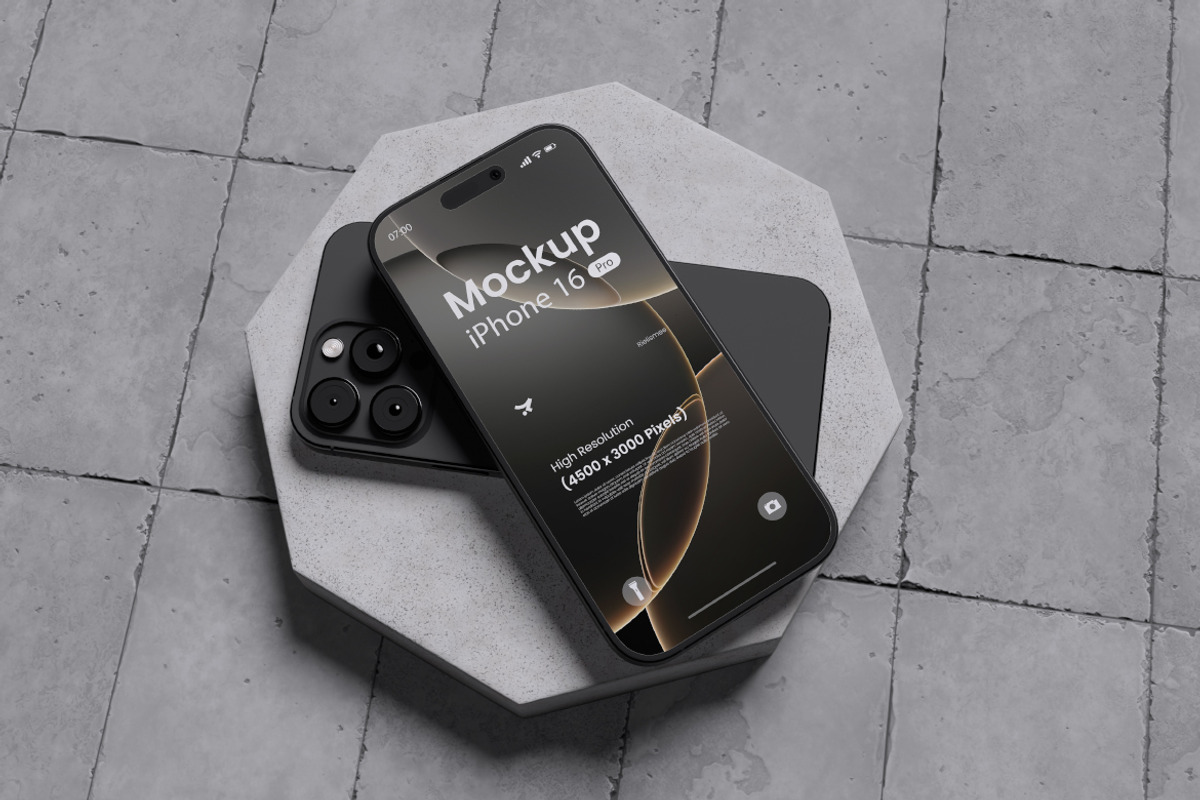 iPhone 16 Pro Mockup Bundle Set, an iPhone Mockup by Rielismee (Photo 2 of 5)