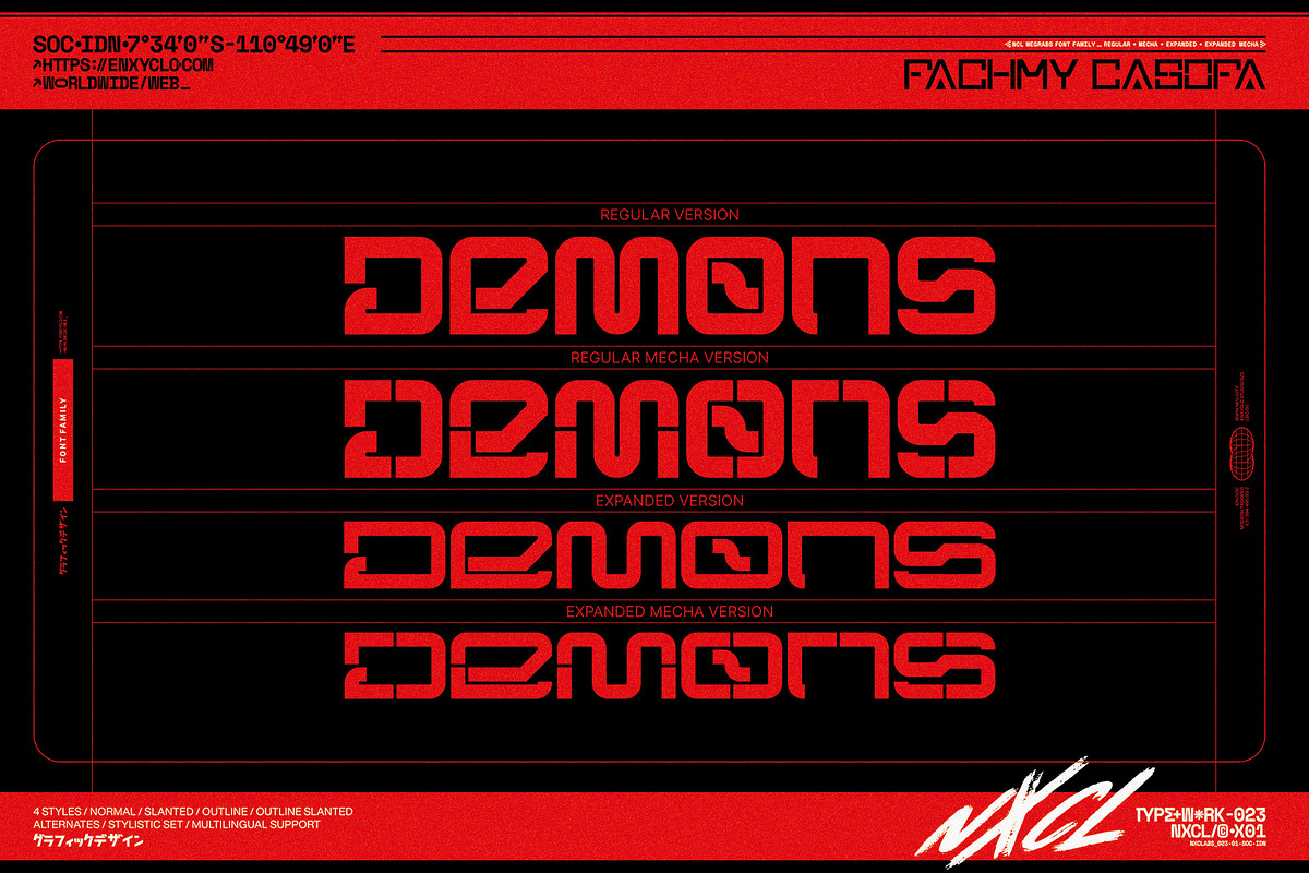 NCL Megrabs Font Family, a Sans Serif Font by Enxyclo Studio (Photo 9 of 19)