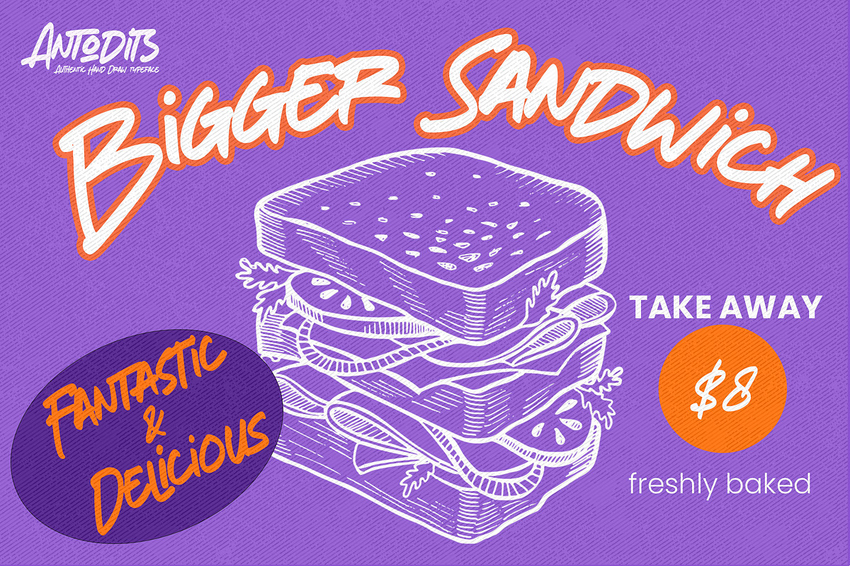 Antodits - Authentic Hand Drawn Type, a Font by Gassstype (Photo 4 of 8)