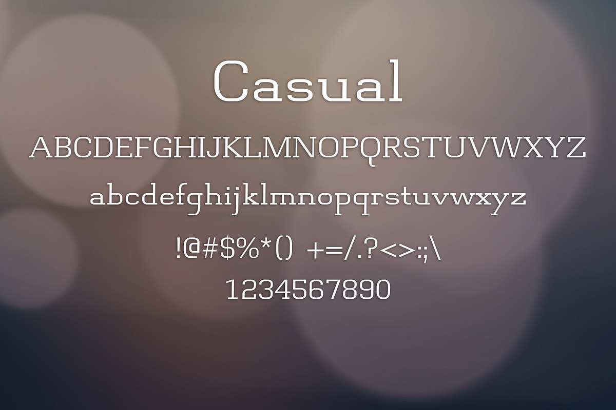 CASUAL font preview 2