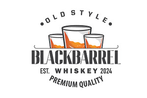 whiskey logo bourbon drink design, a Branding & Logo Template by Maylianaw28