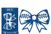 Football-Themed Bow Design, a Sport Illustration by CarWrap design (Thumbnail 2 of 5)